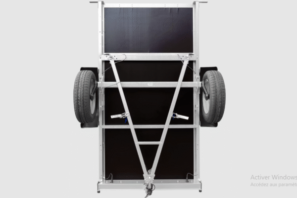Remorque bagagère garden trailer 200 kipp 200 x 106 cm avec bâche haute bleue, arceau et roue jockey – Neuve – DESTOCKAGE – Image 12
