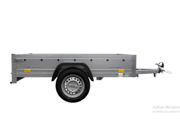 Remorque bagagère garden trailer 200 kipp 200 x 106 cm avec bâche haute bleue, arceau et roue jockey – Neuve – DESTOCKAGE – Image 4