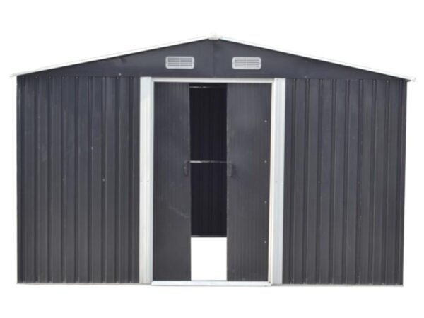 Abri de jardin en acier galvanisé gris 12,5 m² – Neuf – DESTOCKAGE – Image 5