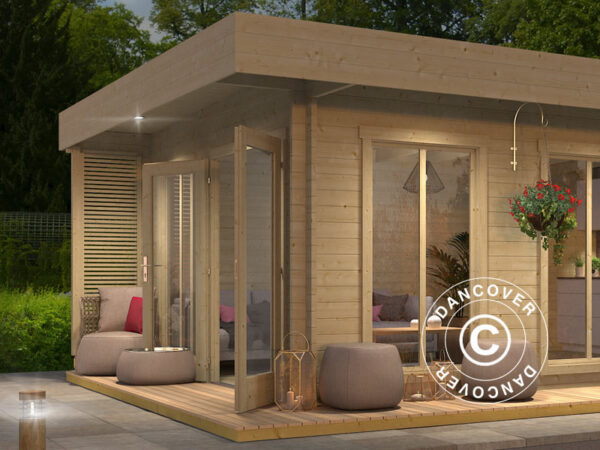 CABANE EN BOIS VIENNA, 5,62X3,72X2,45M, 40MM, NATUREL – Image 3