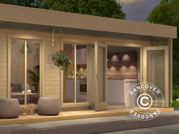 CABANE EN BOIS VIENNA, 5,62X3,72X2,45M, 40MM, NATUREL – Image 2